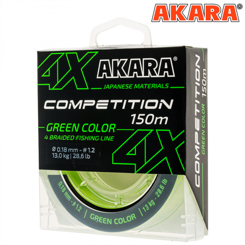 Шнур Akara Competition Green 150 м 0,18