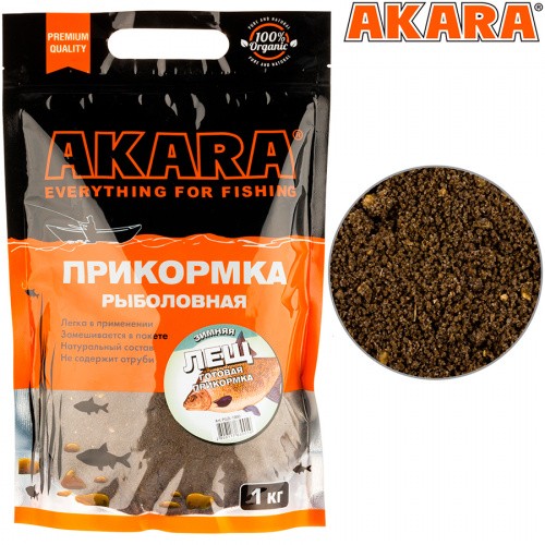 Прикормка Akara Premium Organic 1,0 кг зим. Готов. "Лещ"