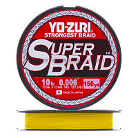 Пл.шн. Yo-Zuri PE Super Braid 135м Yellow (0,23мм) 20lbs