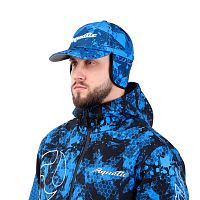 Кепка утепленная Aquatic КА-22 (soft-shell, мембрана 10000/10000, цвет - CAMO BLUE, размер XL, фирменная печать Aquatic)