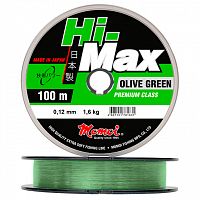 Леска Hi-Max Olive Green 0,40 мм, 15,0 кг, 100 м, оливковая