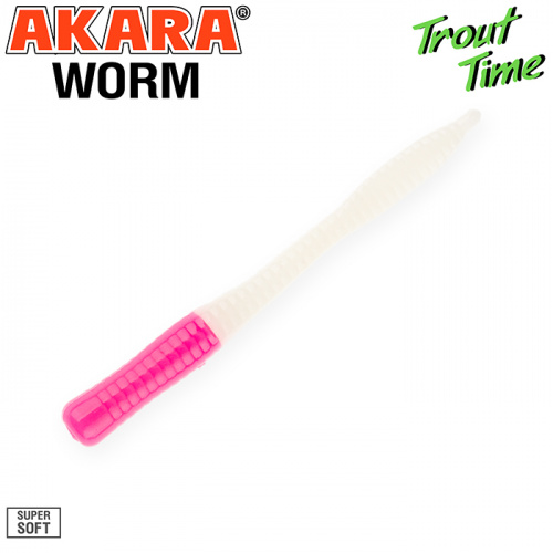 Силиконовая приманка Akara Trout Time WORM 3 Tu-Frutti 02T (10 шт.) фото 5