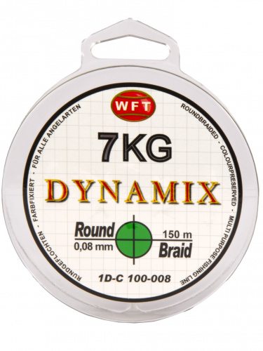 Леска плетёная WFT KG ROUND DYNAMIX Green 150/008 фото 2