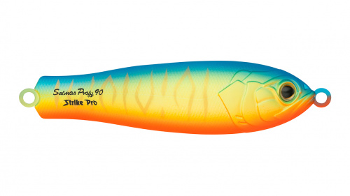 Блесна колеблющаяся Strike Pro Salmon Profy 90, цвет: A252S Bullfinch Mat Tiger, (PST-03C#A252S-A252