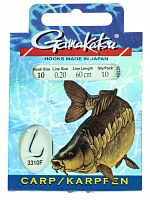 Крючки с поводком Gamakatsu Booklet CARP 3310F разм. 10-0.20мм 60см 10шт.