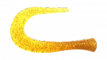 Хвост силиконовый для Guppie, золотые блестки 3шт
