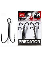 Крючки-двойники Lucky John PREDATOR сер. LJH121 разм.K003/0 4 шт.