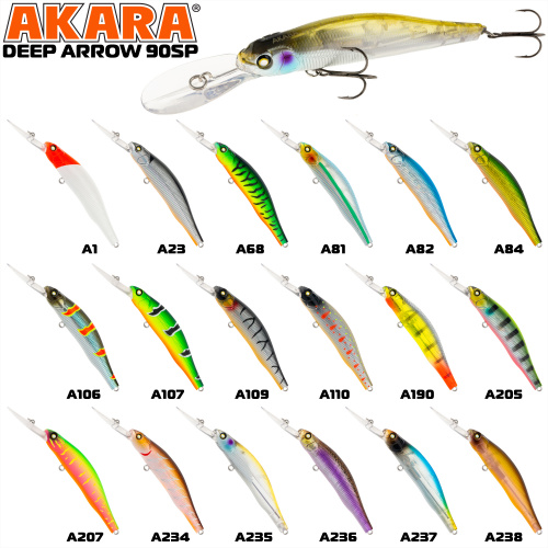 Воблер Akara Deep Arrow 90SP 12 гр. A82