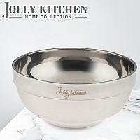 Миска Jolly Kitchen нерж.сталь двойные стенки матовый/глянец диам. 15 см