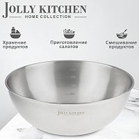 Миска-салатник Jolly Kitchen c мерной шкалой нерж.сталь 28 см