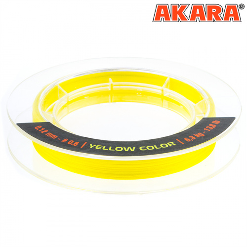 Шнур Akara Ultra Light Competition Yellow 150 м 0,12 фото 3