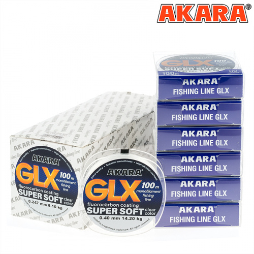 Леска Akara GLX Super Soft 100 м 0,174 прозрачная фото 5