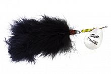 Блесна вращ. Mepps GIANT MARABOU Silver/Black (блистер)