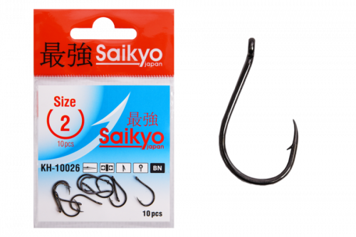 Крючки Saikyo KH-10026 Chinu Ring BN №2 (10шт)