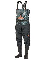 Полукомбинезон заброд. Norfin PILOT CAMO BOOTFOOT р.44-L-S с сапогами резина