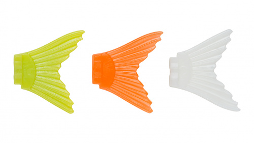 Набор сменных хвостов для воблера Strike Pro Glider 90, цвет: Chartreuse, Orange, White (3 шт.)