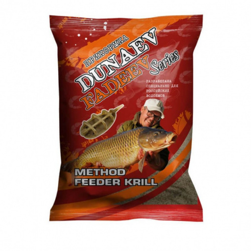 Прикормка "DUNAEV-FADEEV" 1кг Method Feeder Krill