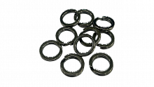 Кольцо заводное S-профилированное плоское усиленное 7*0,8мм. черный никель BLN 40кг. 10шт.