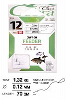 Крючки с поводком Cobra FEEDER 70cm, 0,12mm, разм.12, 10шт.