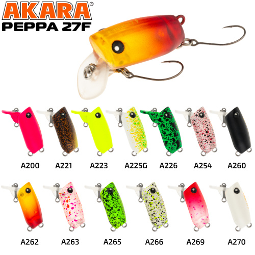 Воблер Akara Peppa 27F 2,1 гр. A221