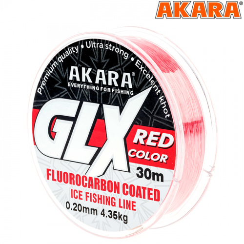 Леска Akara GLX ICE Red 30 м 0,18 фото 4