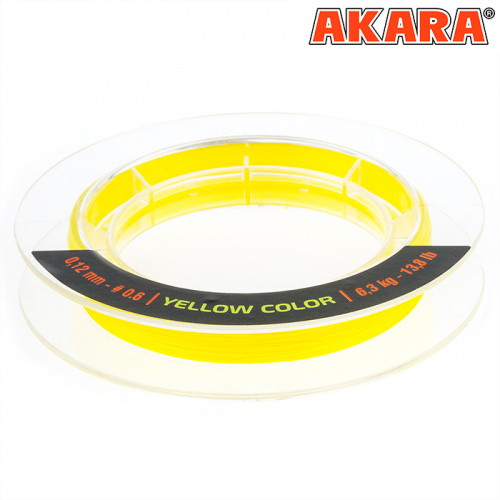Шнур Akara Ultra Light Yellow 100 м 0,06 фото 3