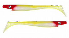 Силиконовая приманка Strike Pro Pig Shad Tournament, цвет: Clown Glow, (уп./2шт.), (SP-172M#SP22)