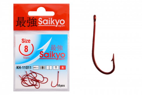 Крючки Saikyo KH-11011 O'Shaughnessy Red № 8 (10шт)
