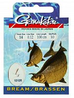 Крючки с поводком Gamakatsu Booklet BREAM 1010R разм. 14-0.12мм 100см 10шт.