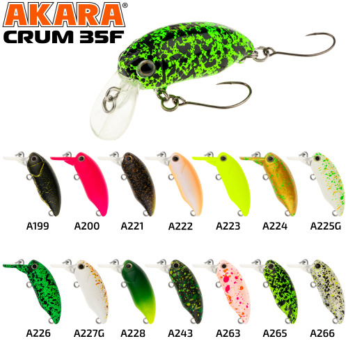 Воблер Akara Crum 35F 2,2 гр. A221
