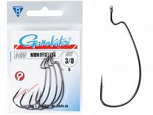 Крючки офсетные Gamakatsu Worm OFFSET EWG HOOKS BLACK разм. 3/0 5шт.