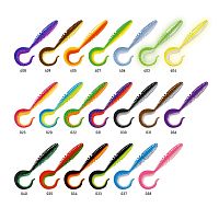 Приманка ZUB-TWIST 150мм(5,9")-4шт, (цвет 404) желтый светящийся
