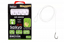 Крючки Saikyo KP-10013 Maggot BN  №6 (10шт) c повод.