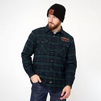 Рубашка Alaskan с мех. подкл. синяя клетка XXL