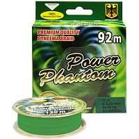 Шнур Power Phantom 4x, 92м, зеленый, 0,30мм, 35,7кг