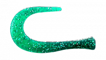 Хвост силиконовый для Guppie, зеленый с блестками 3шт