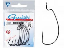 Крючки офсетные Gamakatsu Worm OFFSET EWG HOOKS BLACK разм. 2/0 6шт.