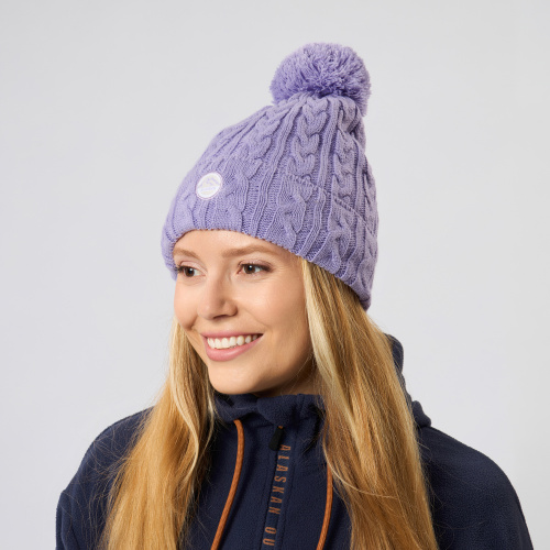 Шапка женская Alaskan Knitted сиреневый фото 3