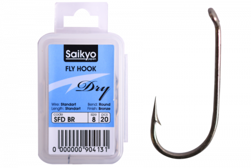 Крючки Saikyo KH-71451 Dry Fly BR №08 (20шт)
