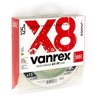 Шнур плетёный Lucky John Vanrex х8 BRAID Fluo Green 125/020