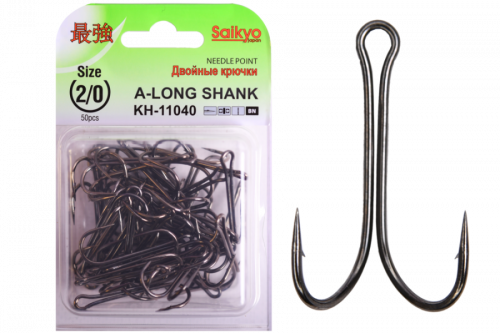 Крючки Saikyo двойн.Long Shank KH-11040  BN №  2/0 (50шт)