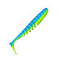Приманка ZUB-SHAD 120мм(4,7")-5шт, (цвет 020) синий верх - желтый низ