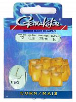 Крючки с поводком Gamakatsu Booklet CORN 1130G разм. 12-0.14мм 75см 10шт.