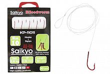 Крючки Saikyo KP-11011 Blloodworm Red  №12 (10шт) c повод.