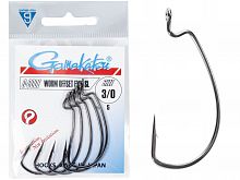 Крючки офсетные Gamakatsu Worm OFFSET EWG SL HOOKS BLACK разм. 3/0 5шт.