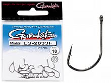 Крючки Gamakatsu LS-2033F NEW LABEL EYED HOOKS BLACK разм. 10 15шт.