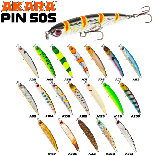 Воблер Akara Pin 50S 4,5 гр.A251