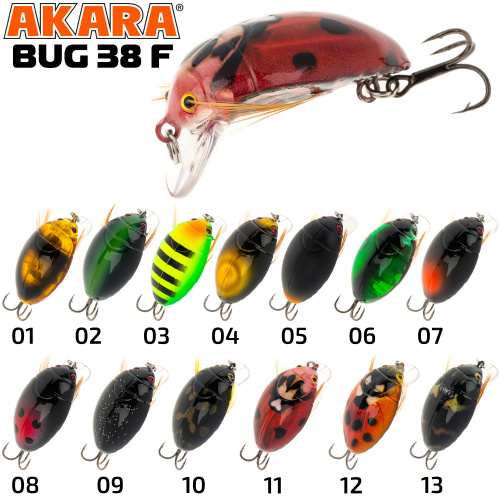 Воблер Akara Bug 38F 4 гр. 02
