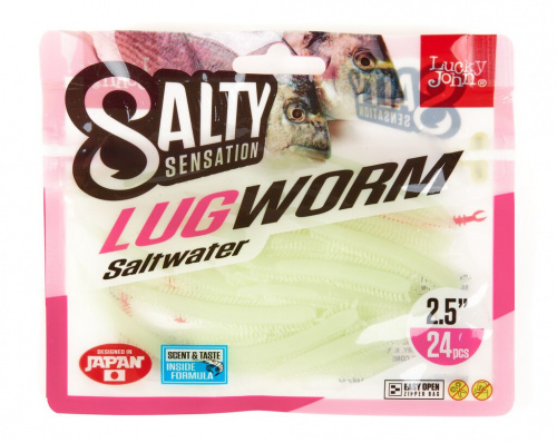 Черви съедоб. искусст. LJ  Salty Sensation LUGWORM 2.5in (06.35)/F33 24шт. фото 3