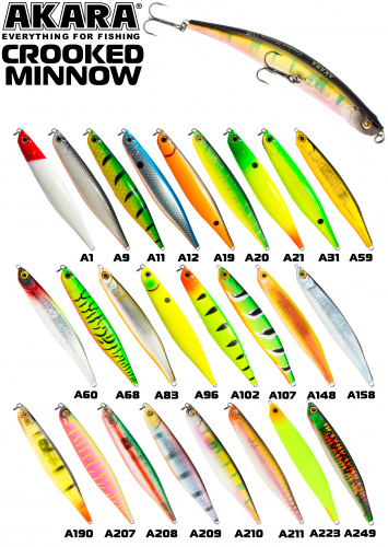 Воблер Akara Crooked Minnow 90F 7 гр. A107